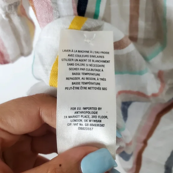 Maeve Anthropologie Colorful Striped Top Blouse - Picture 10 of 10